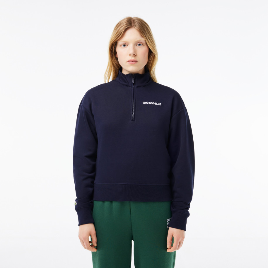 Sweatshirt zippé en molleton avec imprimé