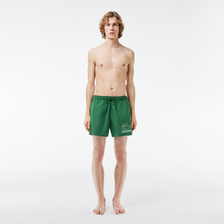 Short de bain court imprimé crocodile