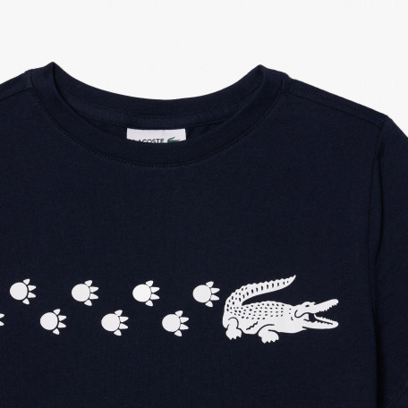 T-shirt en coton imprimé crocodile 