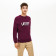 Lacoste Pull en tricot violet à col rond imprimé Relax Fit homme