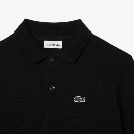 Polo regular fit à manches longues enfant Lacoste en petit piqué uni