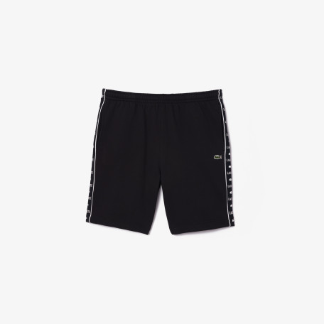 Short Jogger en molleton avec bande siglée