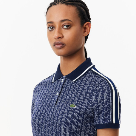 Robe slim fit jacquard monogramme Lacoste