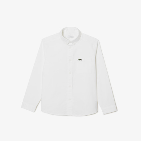 Chemise enfant Lacoste avec poches contrastées sur le devant