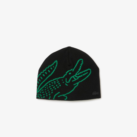 Bonnet en laine avec crocodile