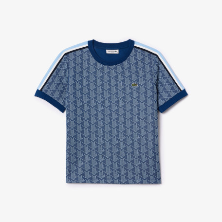 T-shirt monogramme slim fit en jacquard