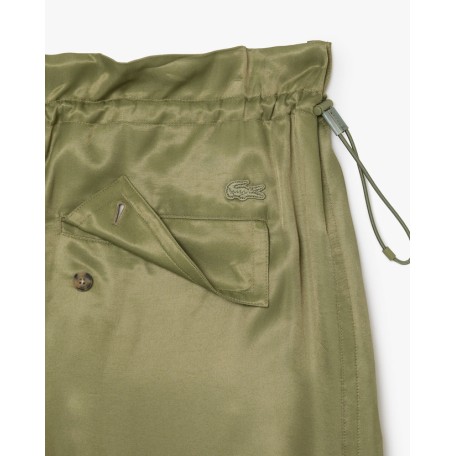 Pantalon cargo oversize en satin