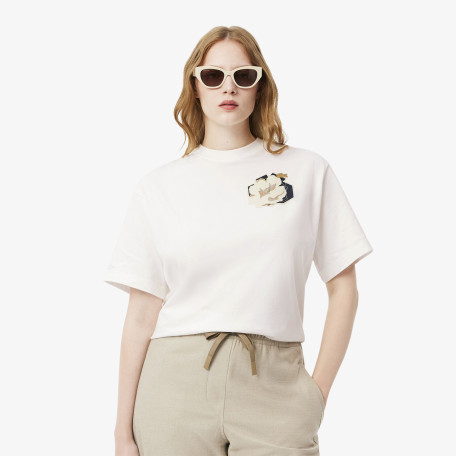 T-shirt oversize imprimé fleur