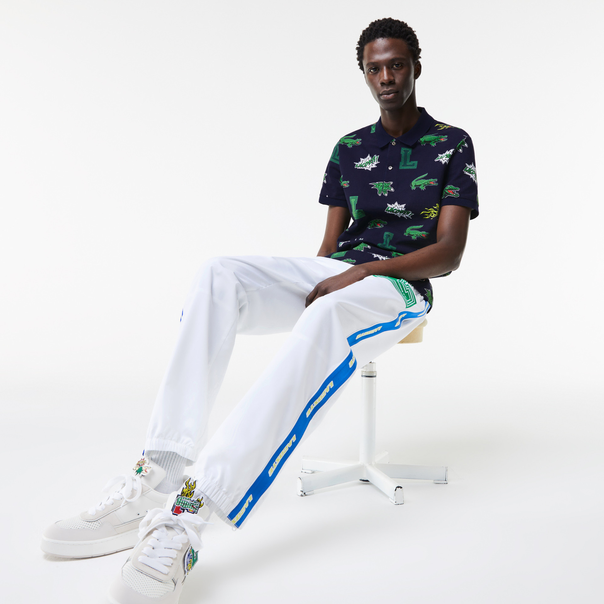 Polo homme Lacoste Golf imprimé crocodile