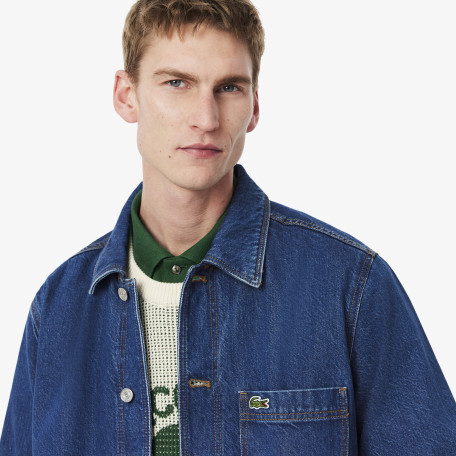 Veste surchemise épaisse denim de coton