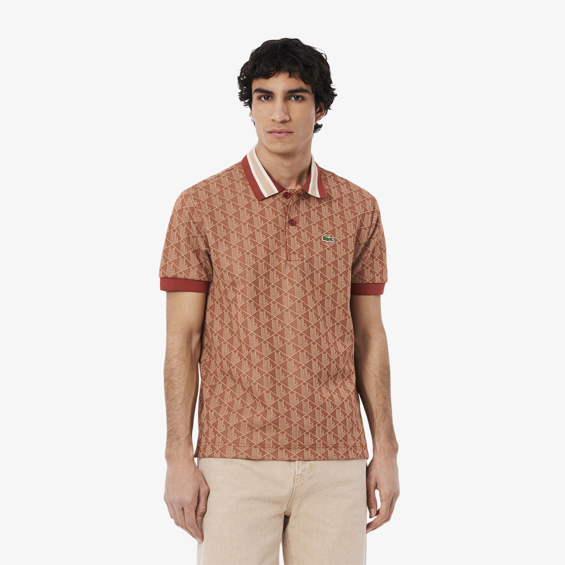 Polo classic fit jacquard monogramme