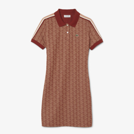 Robe polo slim fit jacquard monogramme