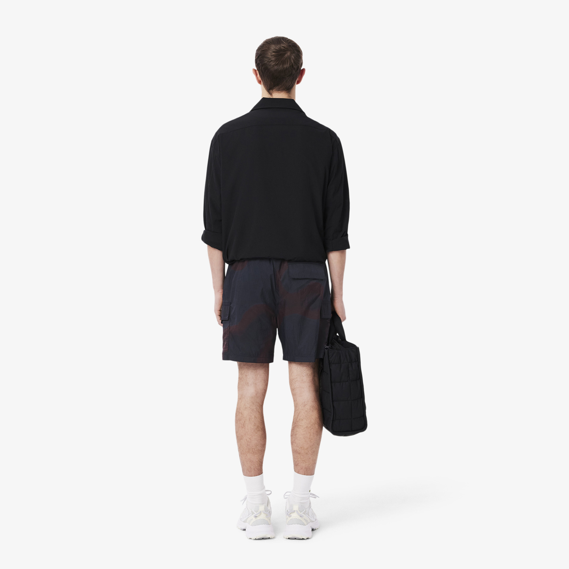 Short cargo en nylon imprimé dégradé