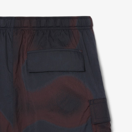 Short cargo en nylon imprimé dégradé