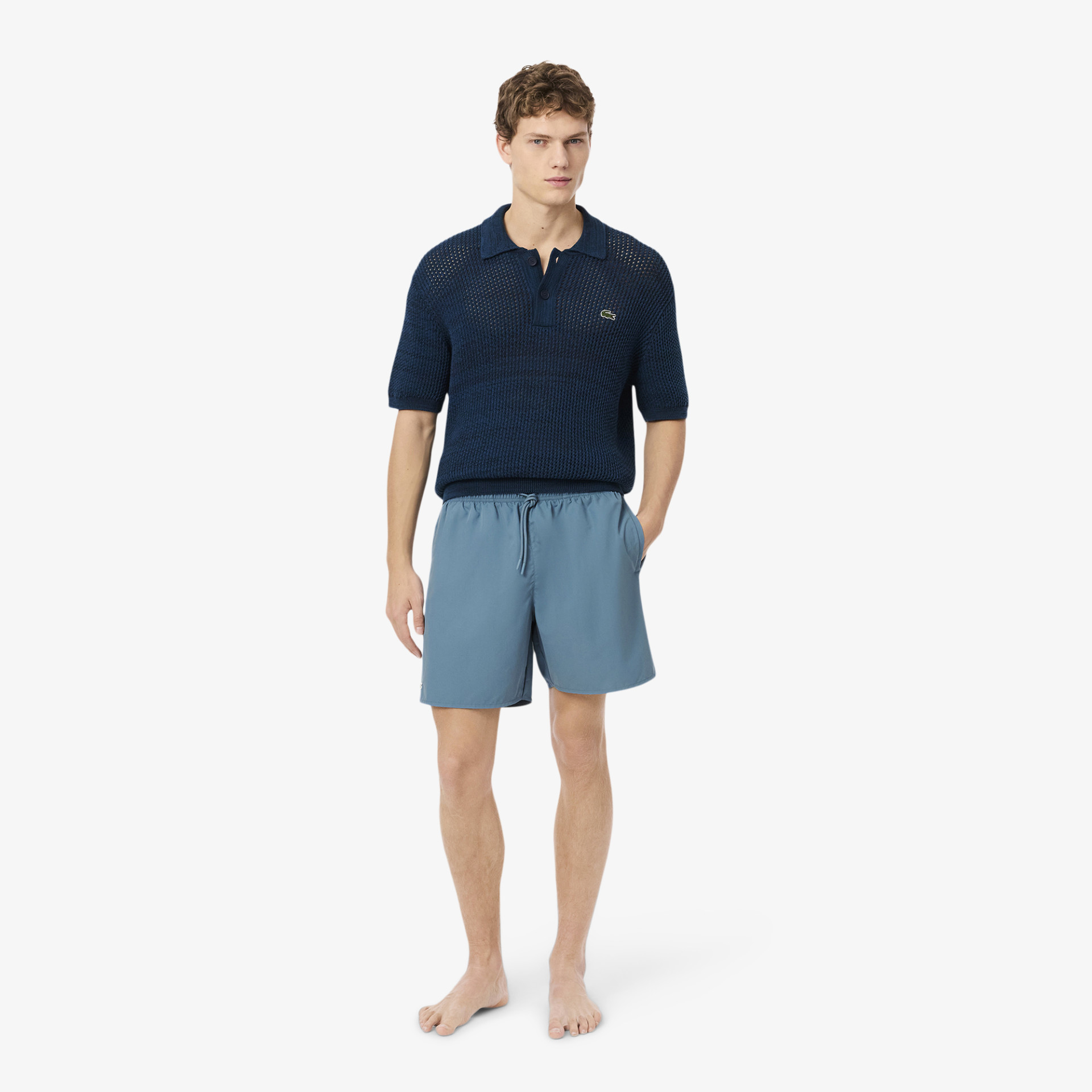 Short de bain mi-long uni
