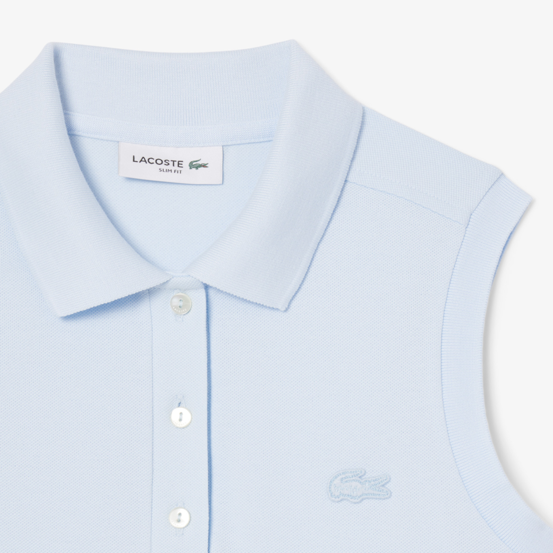 Polo L.12.D slim fit sans manches stretch