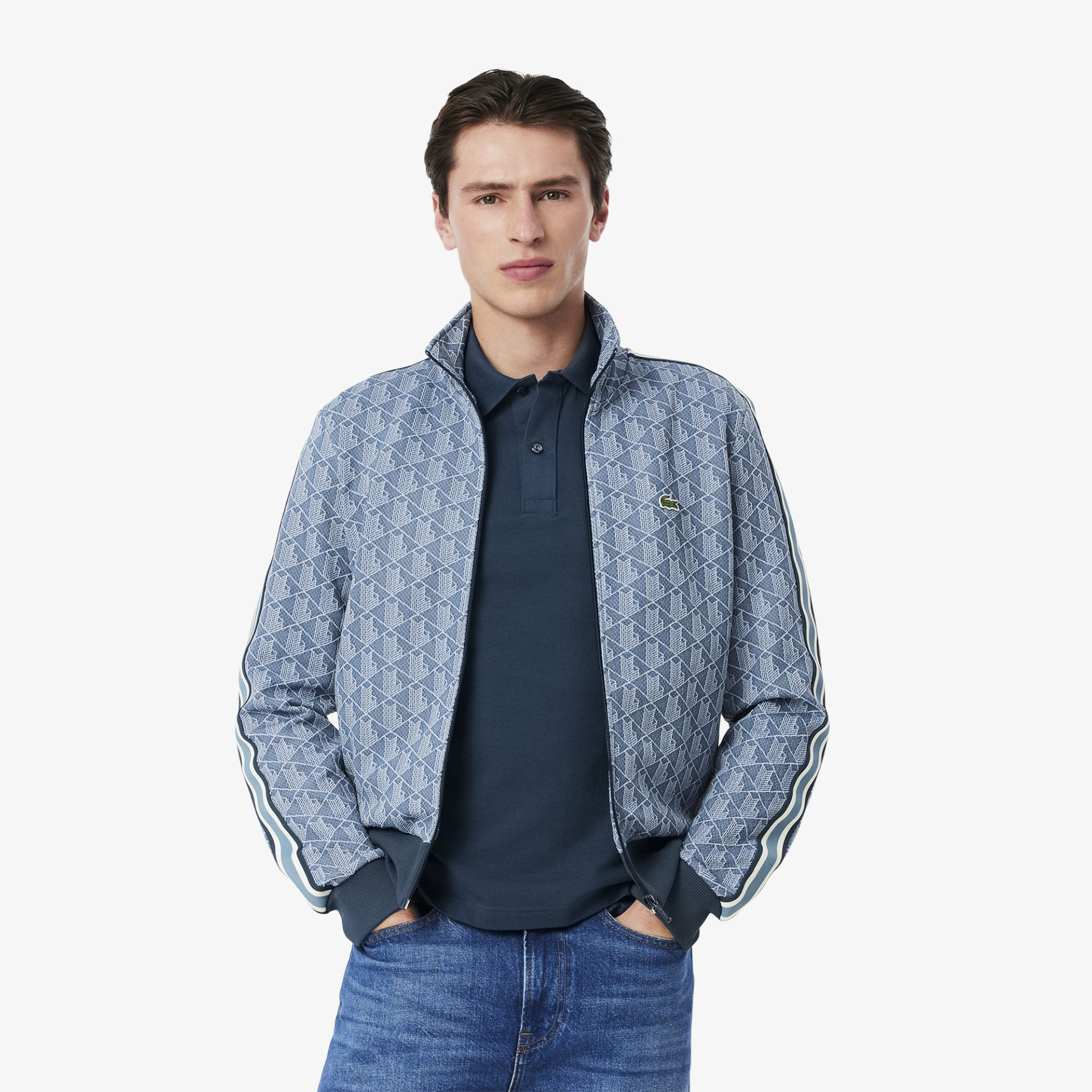 Veste de survêtement zippée Paris jacquard