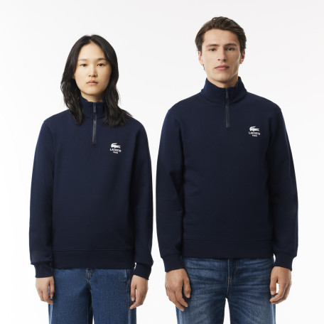 Sweatshirt col montant zippé imprimé