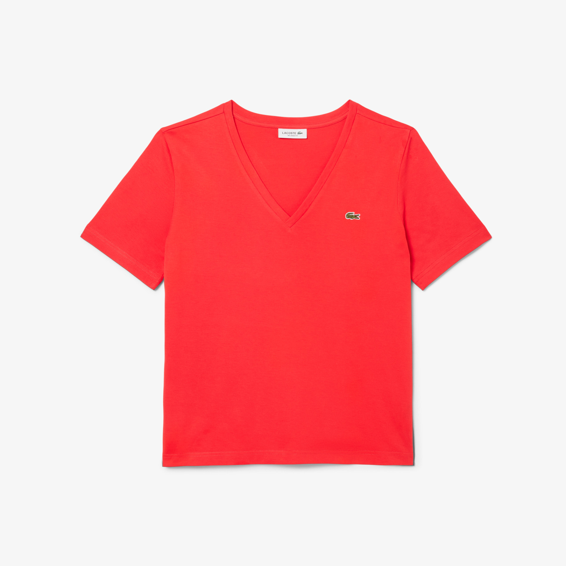 T-shirt relaxed fit coton doux col V