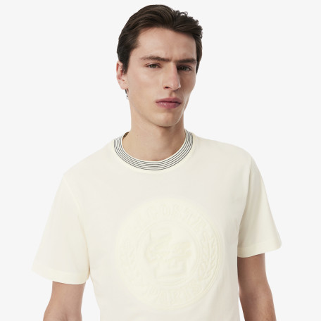 T-shirt jersey de coton brodé