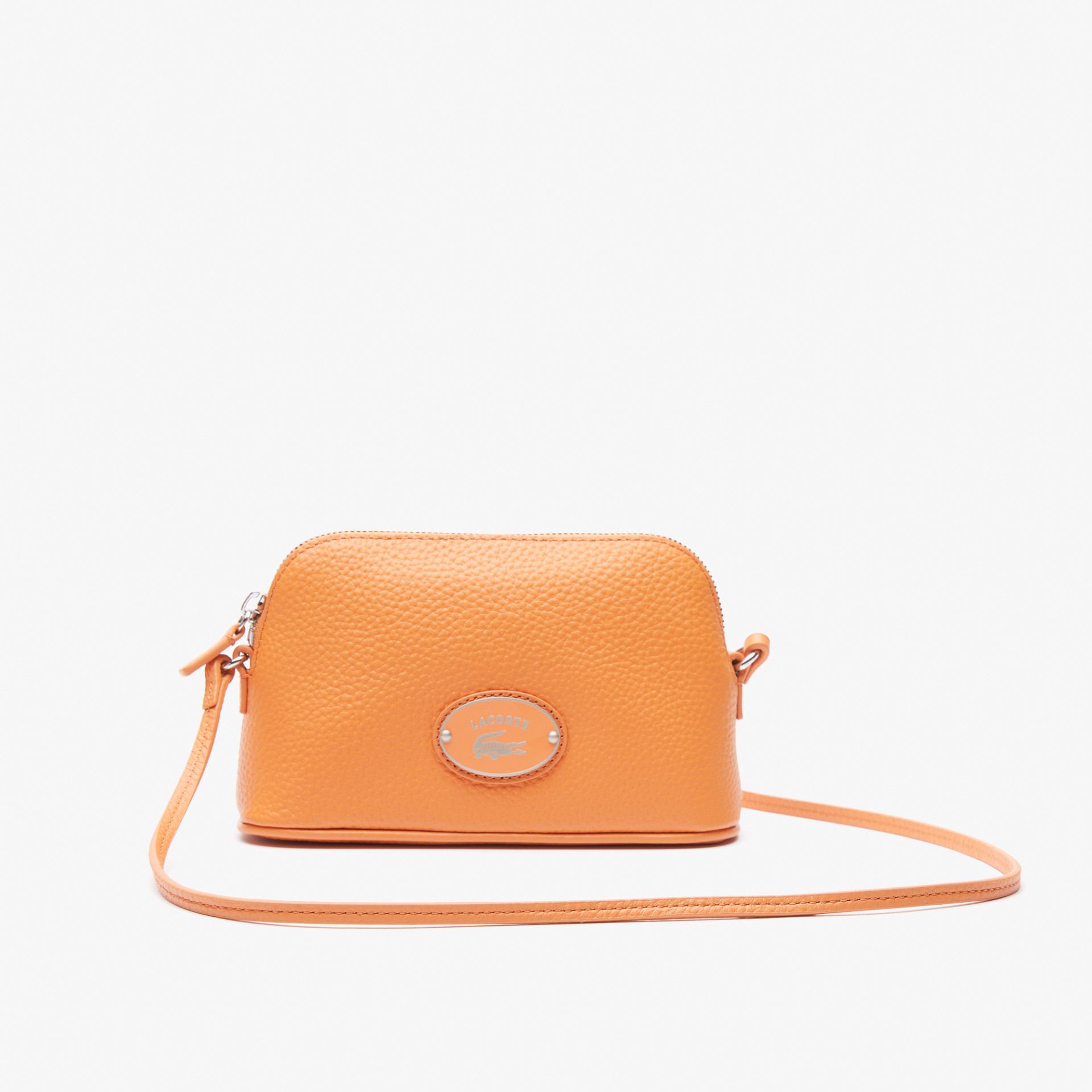 Sac dôme femme Lacoste en cuir grainé à bandoulière