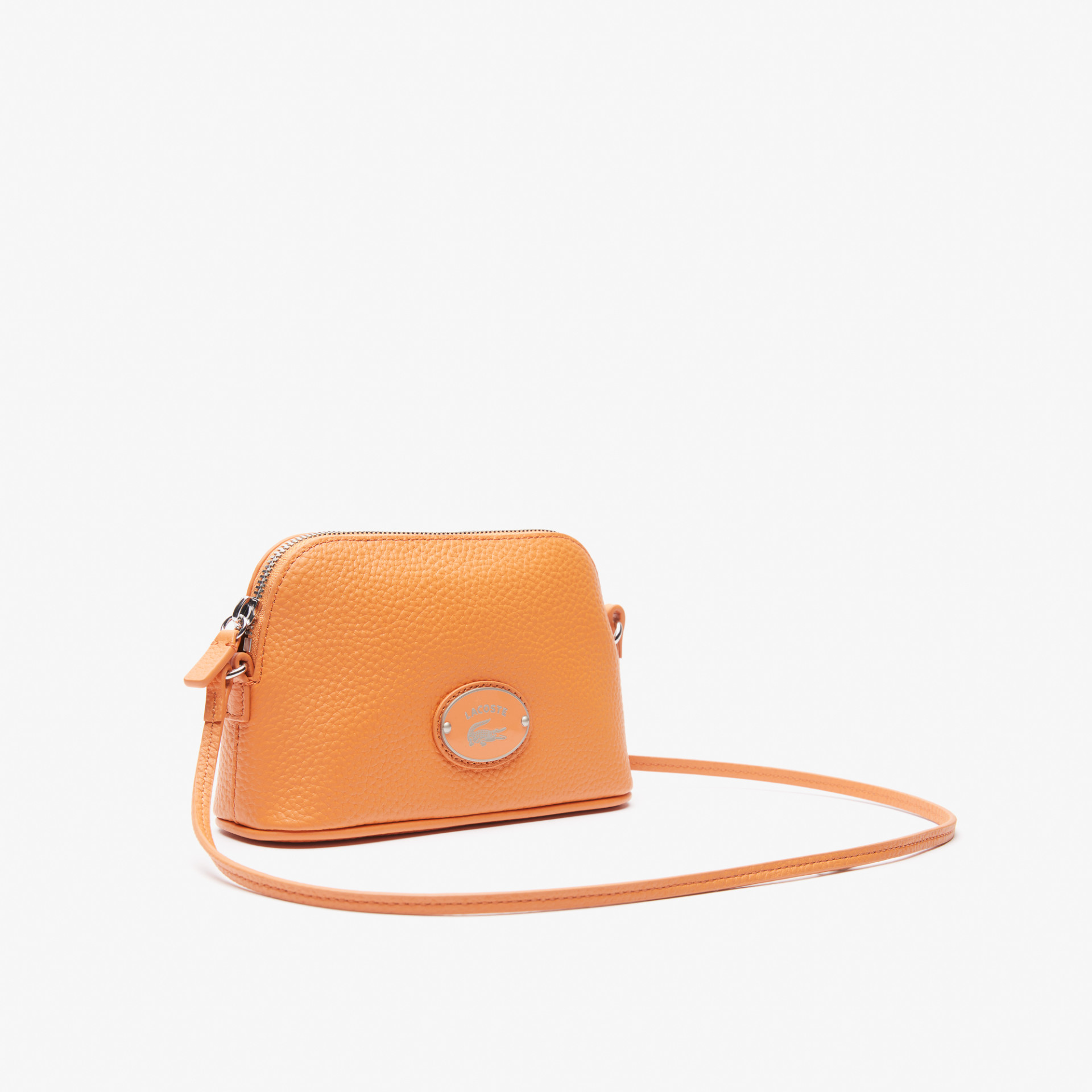 Sac dôme femme Lacoste en cuir grainé à bandoulière