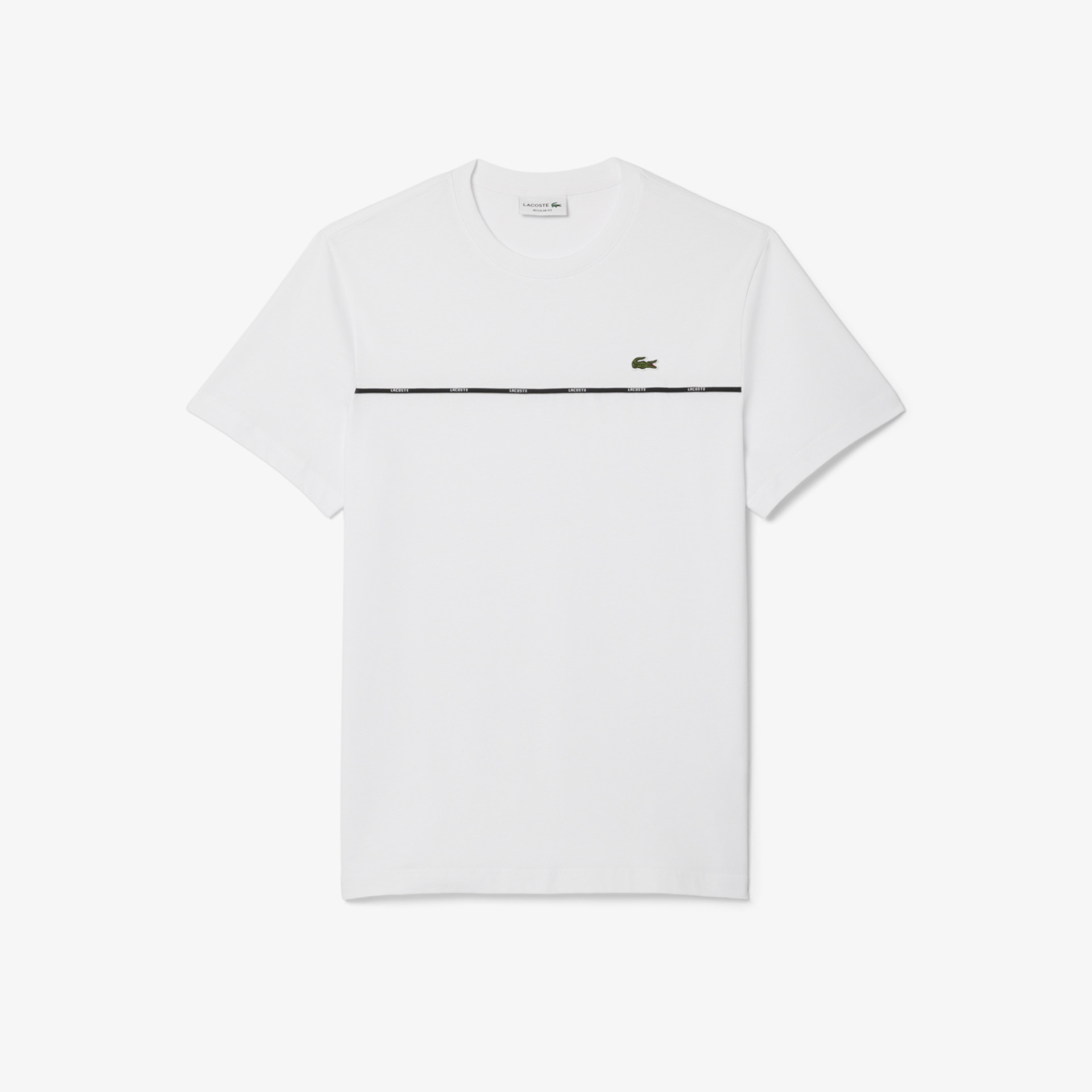 T-shirt jersey de coton liseré Lacoste