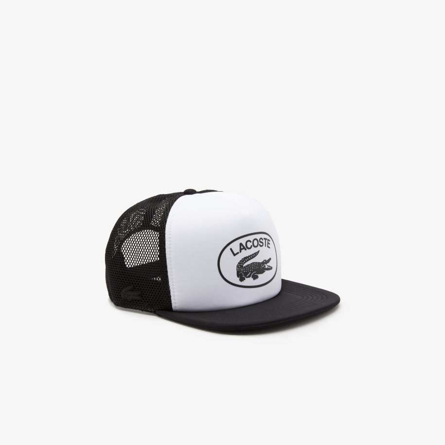 Casquette unisexe Lacoste bicolore en résille et néoprène