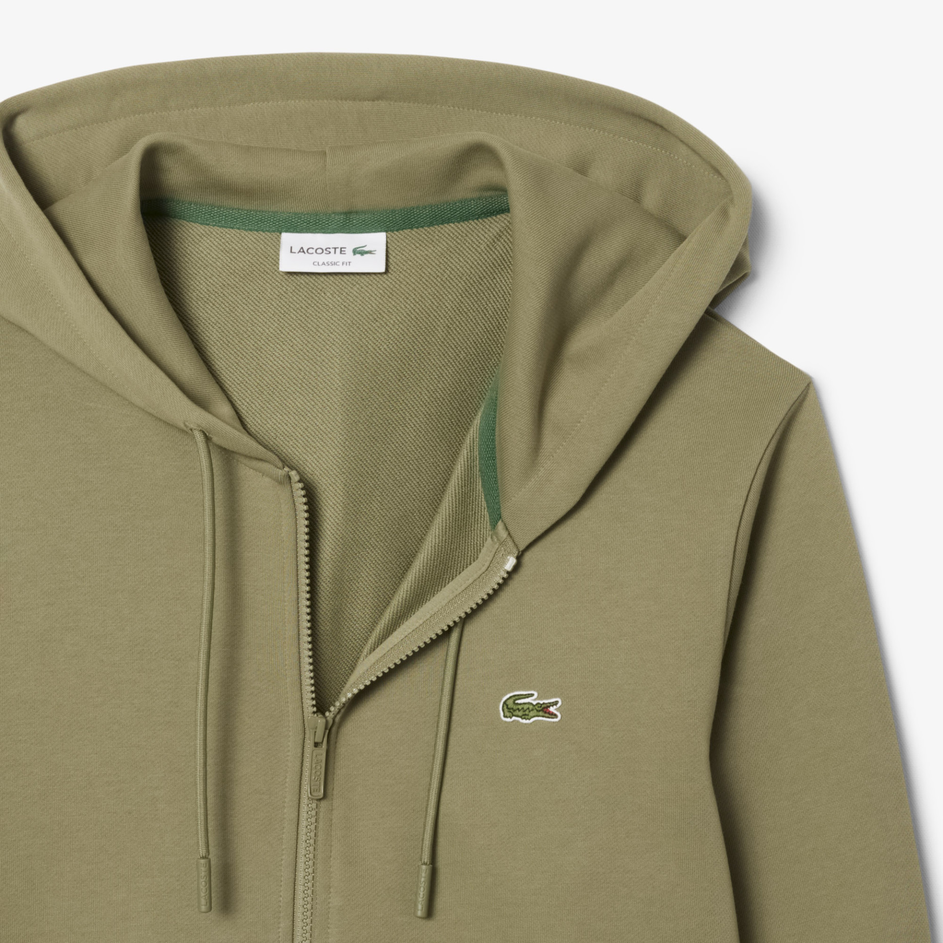 Sweatshirt zippé classic fit molleton