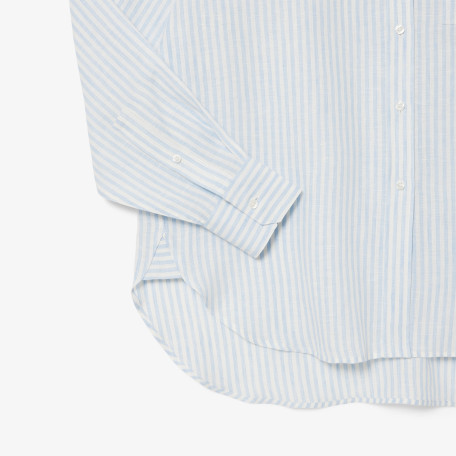 Chemise oversize en lin à rayures
