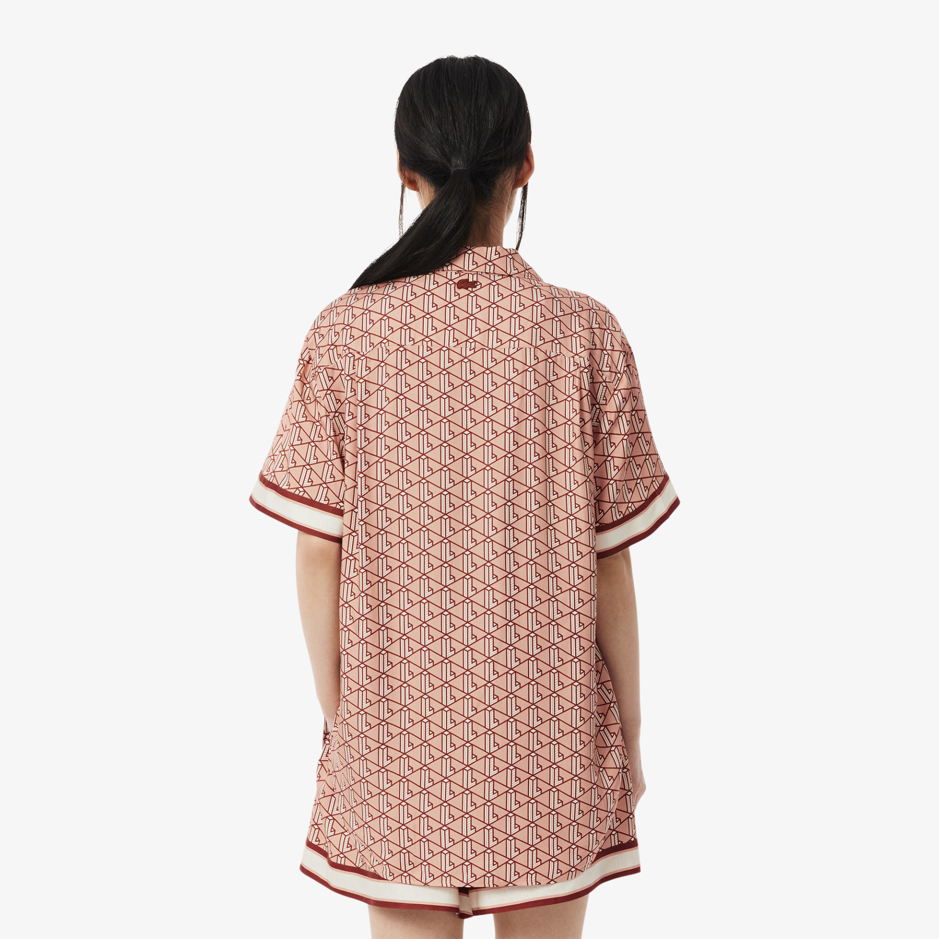 Chemise oversize imprimé monogramme