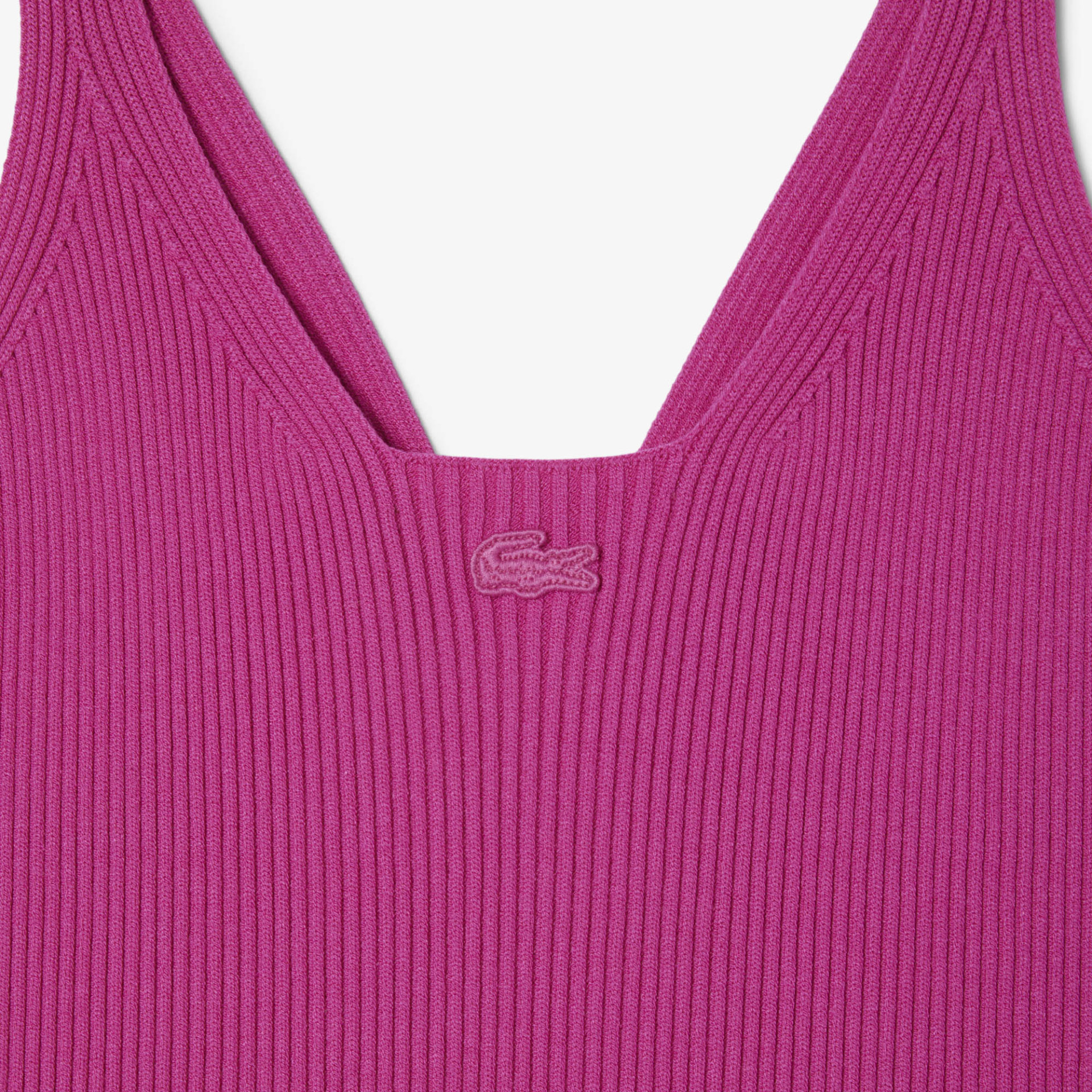 Robe longue côtelée sans coutures