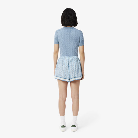 Short fluide imprimé monogramme