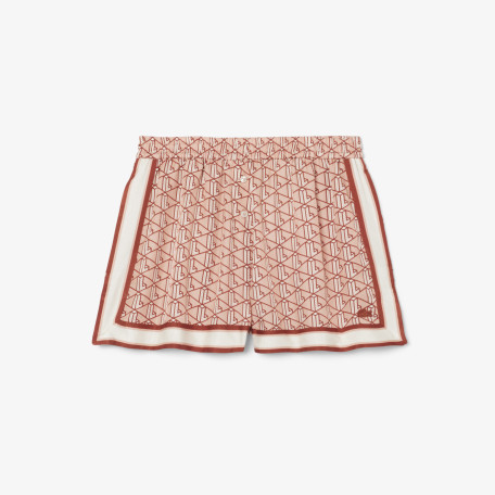 Short fluide imprimé monogramme
