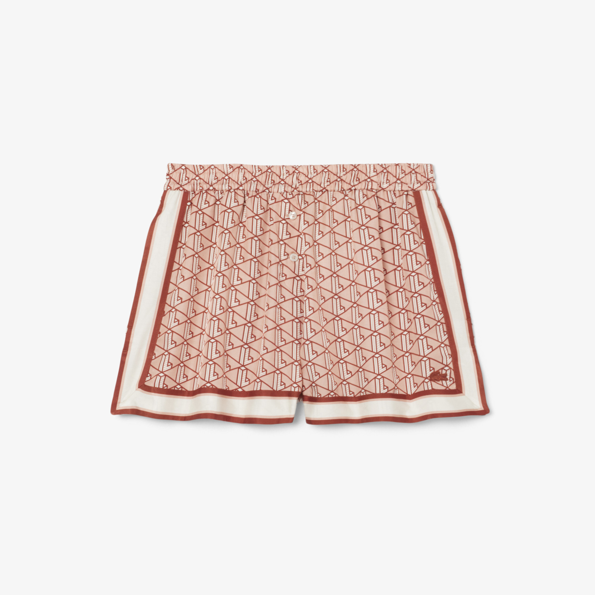 Short fluide imprimé monogramme