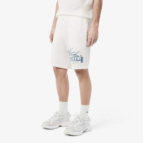 Short molleton de coton graphique