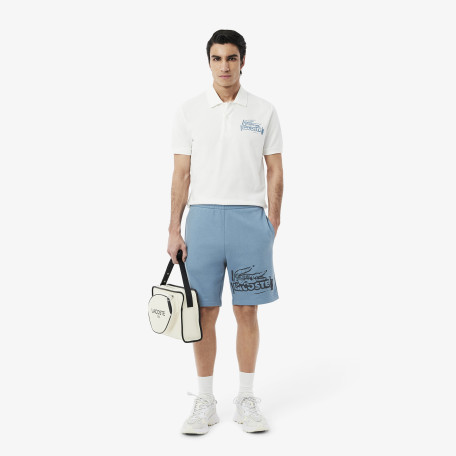 Short molleton de coton graphique