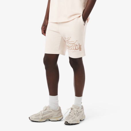 Short molleton de coton graphique