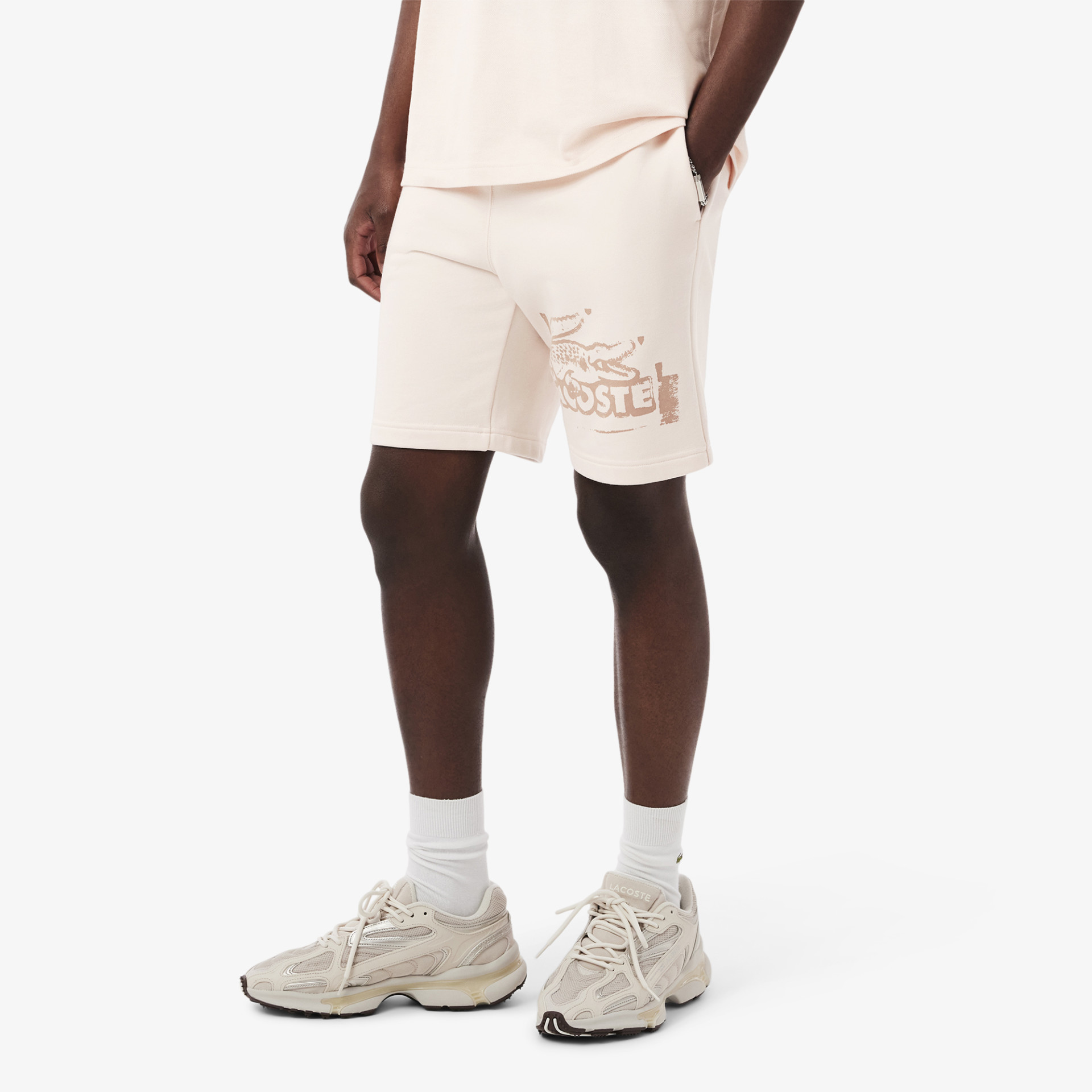 Short molleton de coton graphique