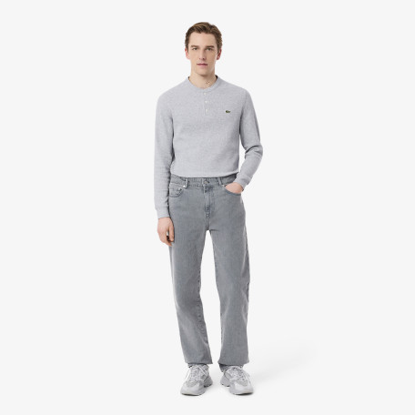 Jean en denim teint effet délavé