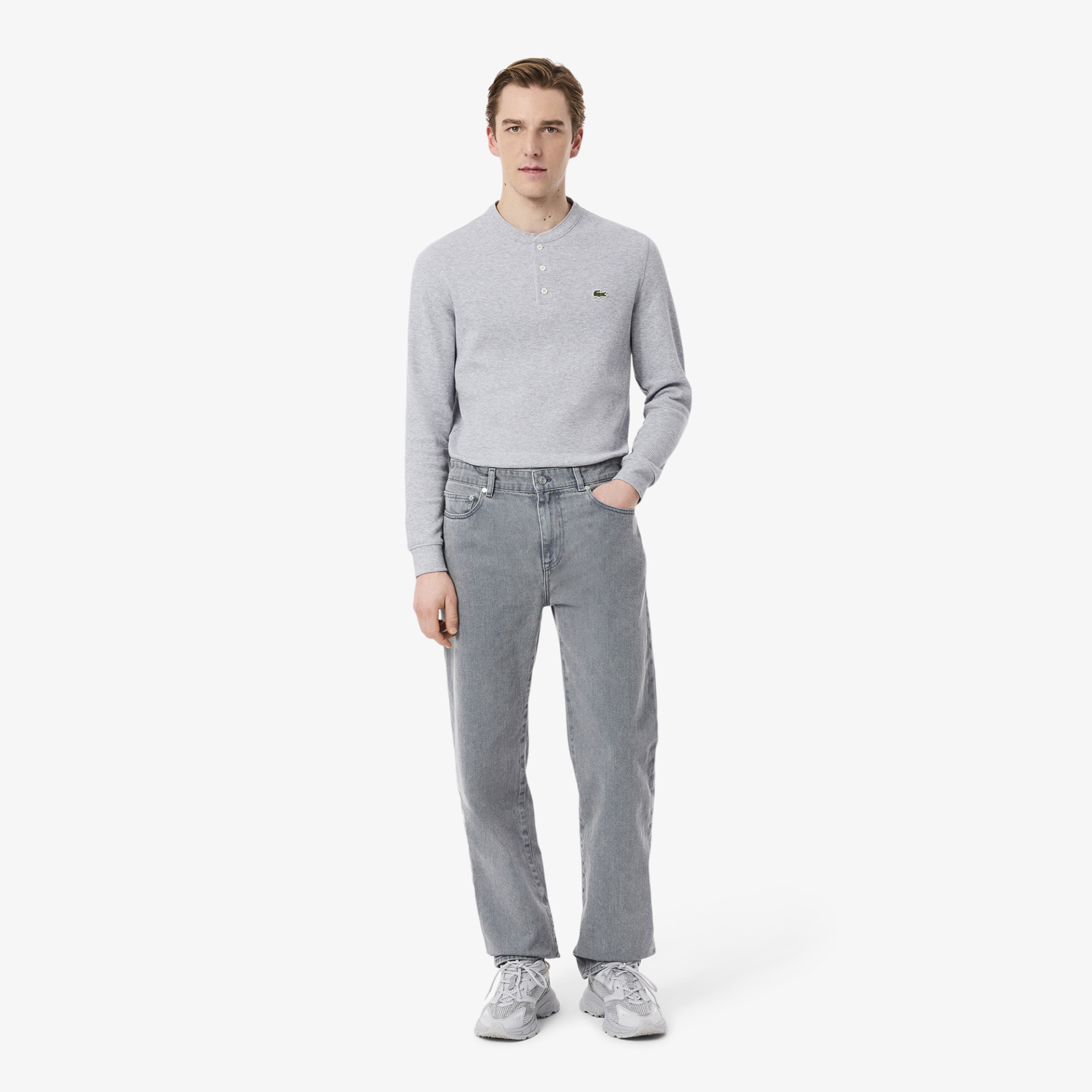 Jean en denim teint effet délavé