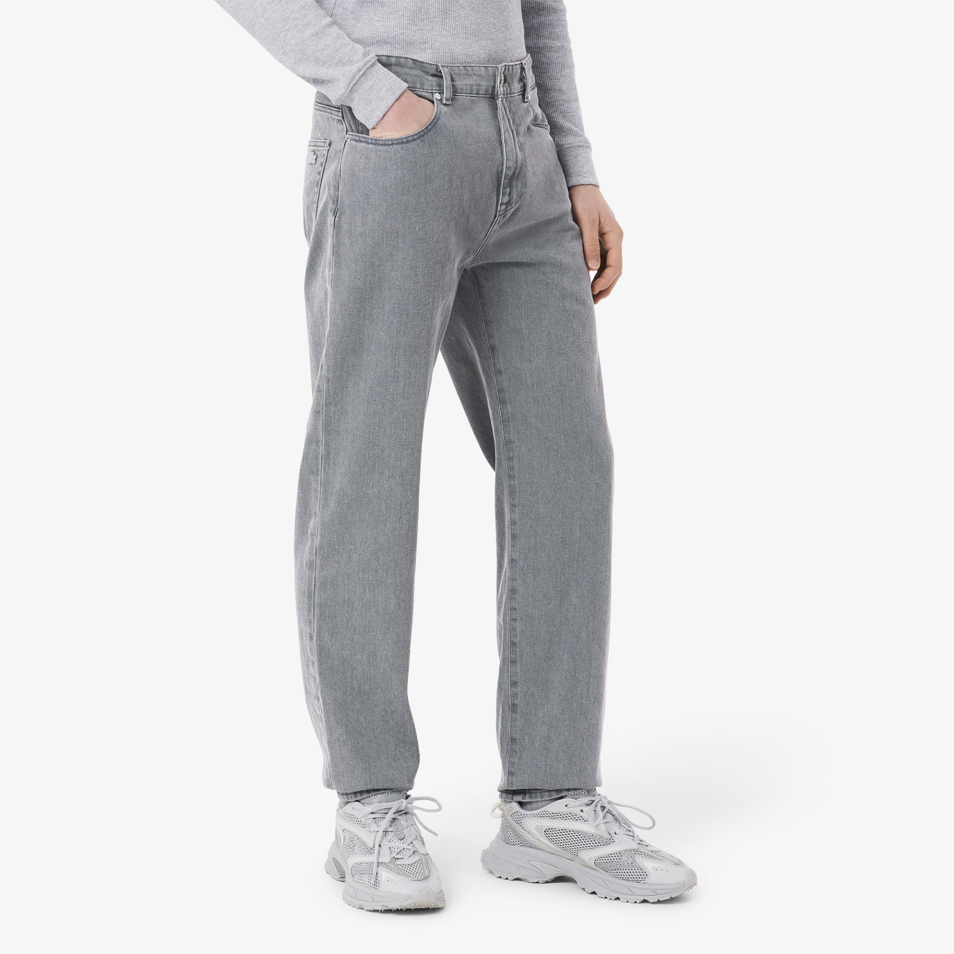Jean en denim teint effet délavé