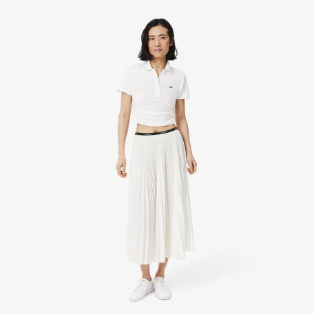 Jupe longue plissée taille élastiquée
