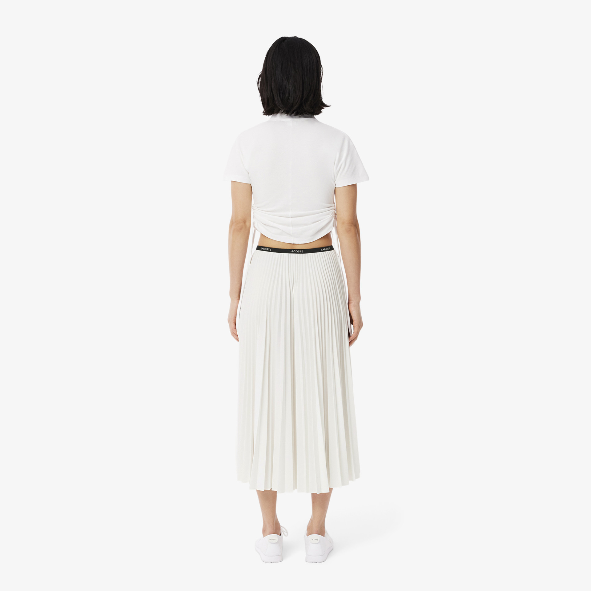 Jupe longue plissée taille élastiquée