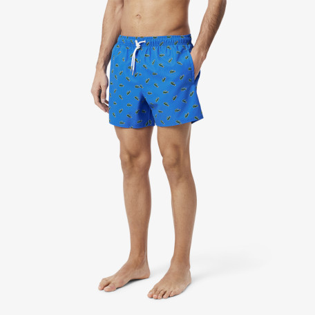 Short de bain court imprimé crocodile