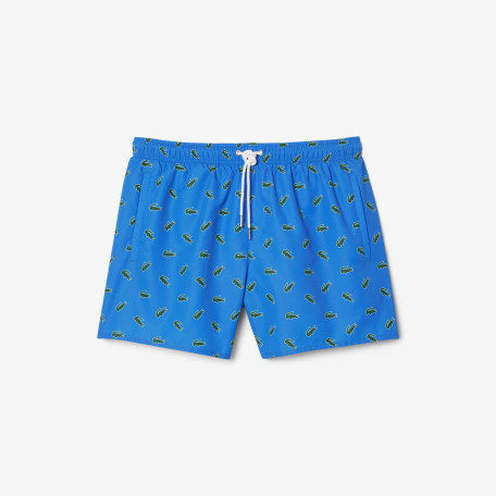 Short de bain court imprimé crocodile