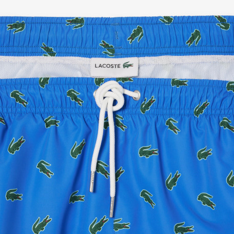 Short de bain court imprimé crocodile