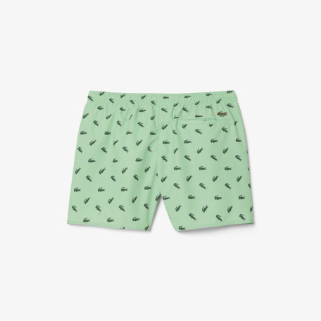 Short de bain court imprimé crocodile