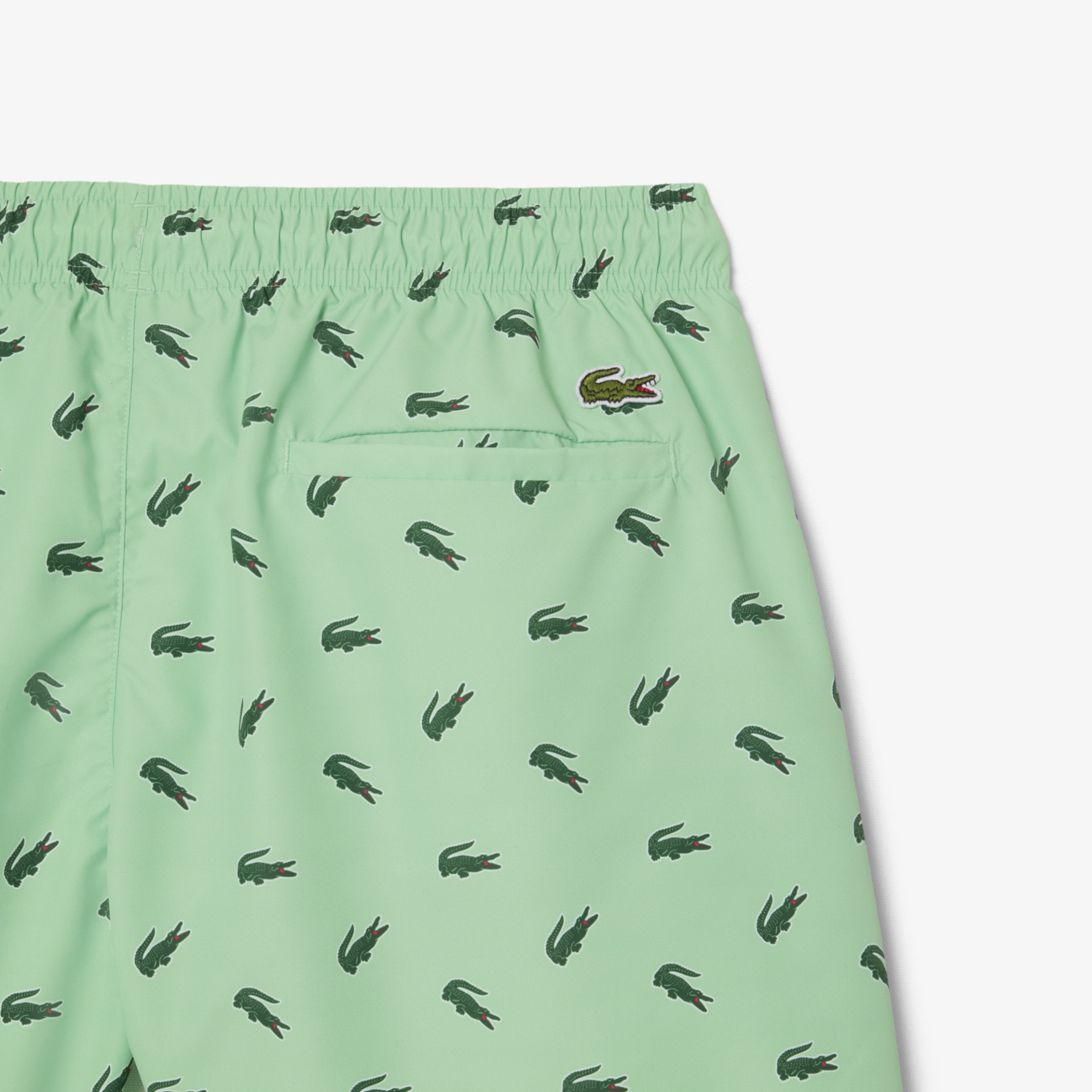 Short de bain court imprimé crocodile