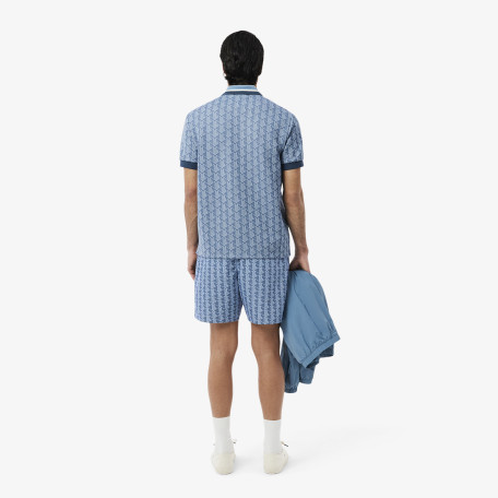 Maillot de bain mi-long imprimé monogramme